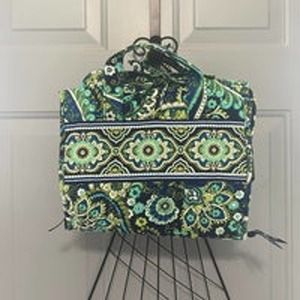 Vera Bradley Trifold Cosmetic Toiletry Bag in Retired Rhythm and Blues Print